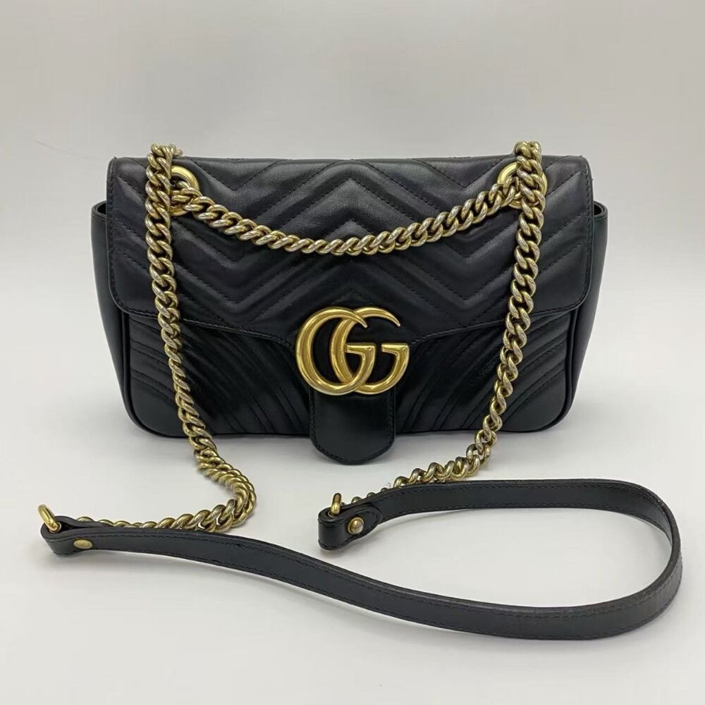 Gucci GG Marmont Gold Vintage Shoulder Bag Crossbody Bag